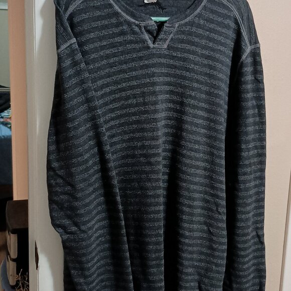 Tommy Bahama Reversible Men's Long Sleeve Knit Pullover Shirt Size Large Gray - Picture 3 of 11